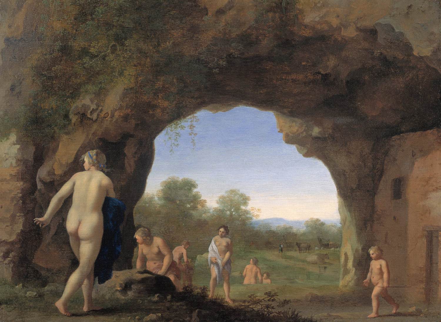 paysage avec Nymphs near a Grotto