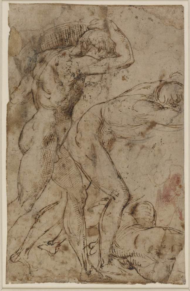 Deux hommes nus (recto)