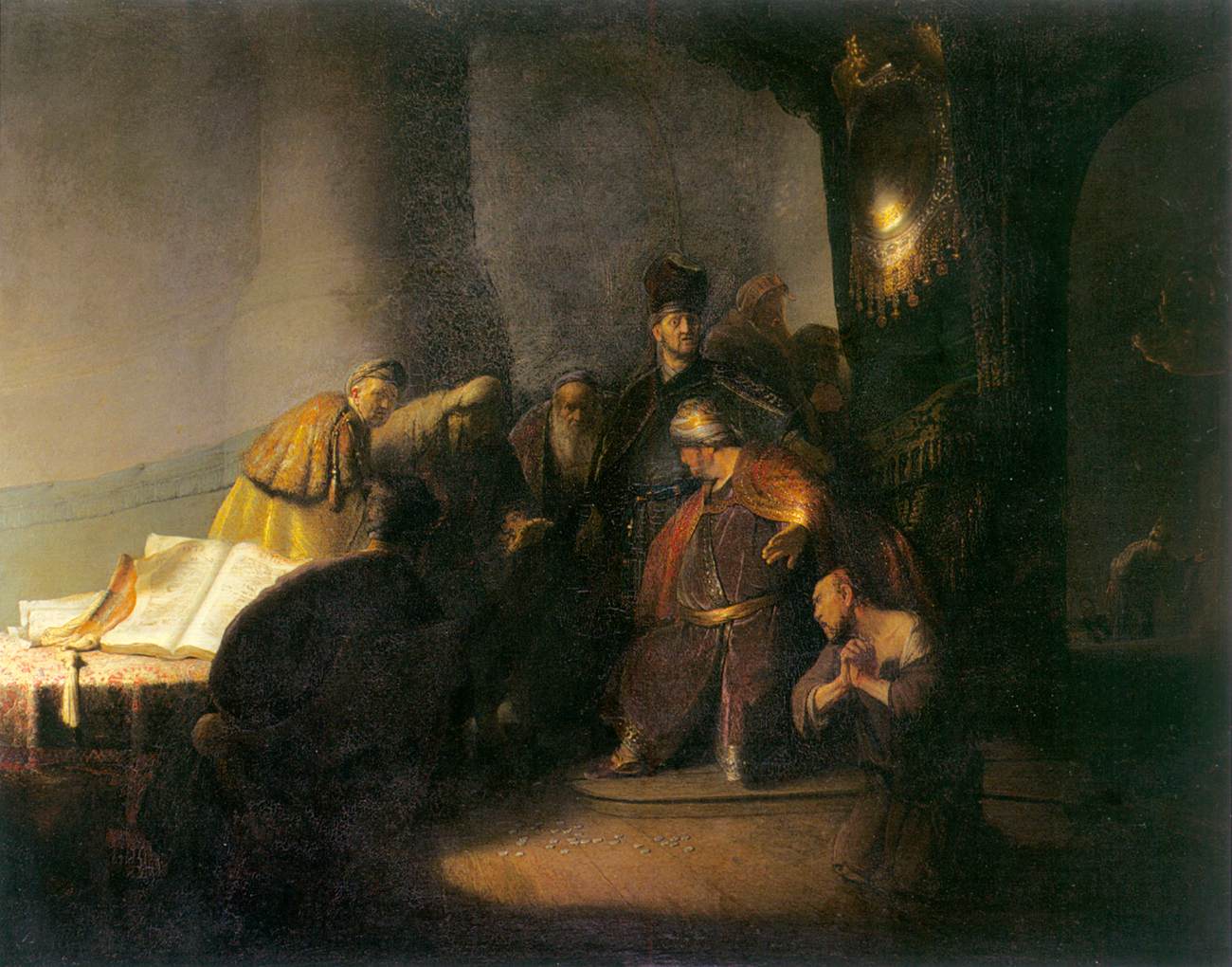 Judas rendant les trente pièces d'argent