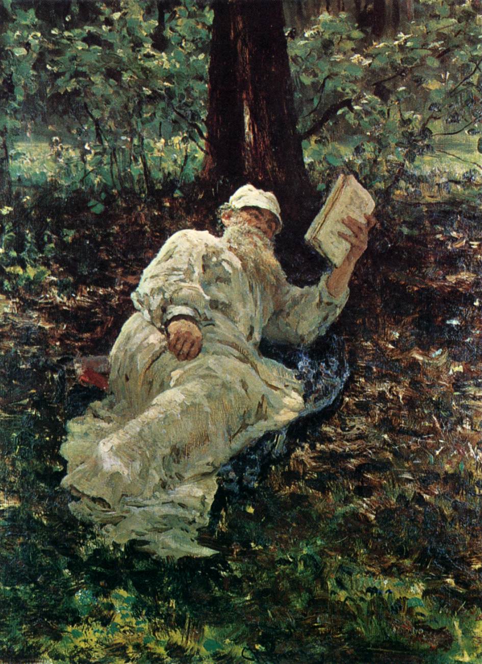 Tolstoï se reposant dans les bois