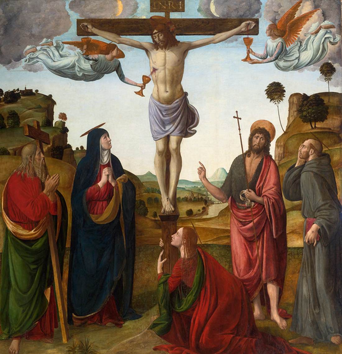 Crucifixion avec la Vierge et des saints