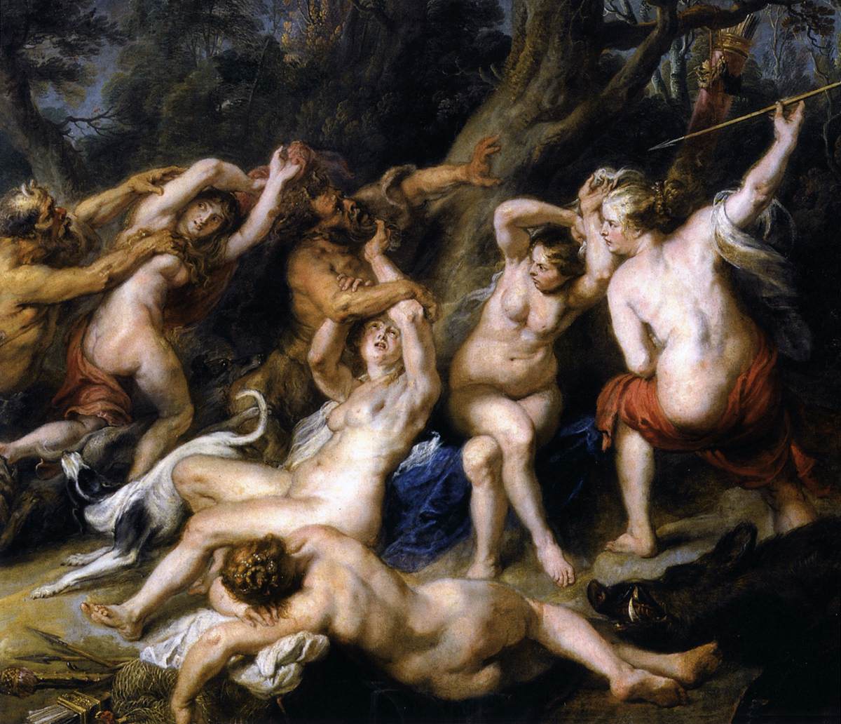 Diane et ses nymphes surprises par les faunes (détail)