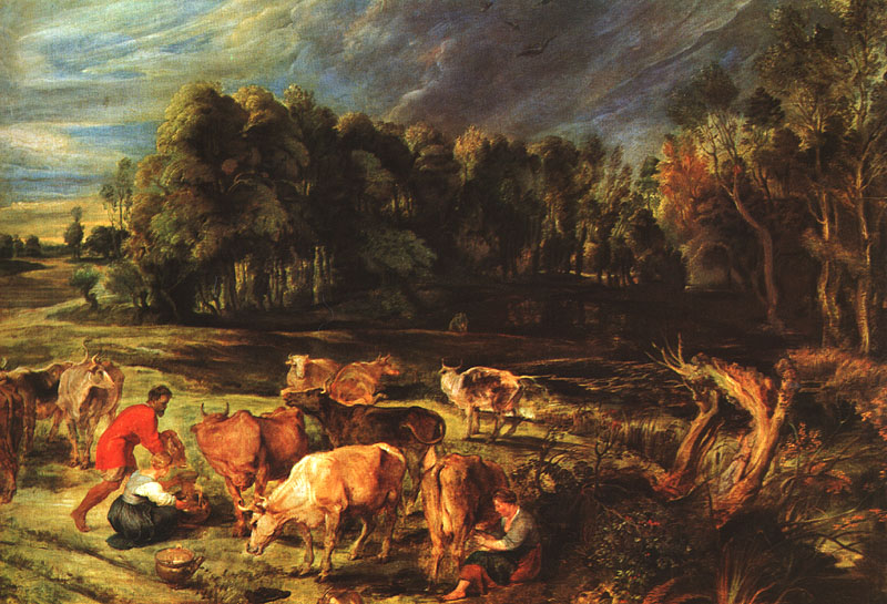 paysage avec Cows