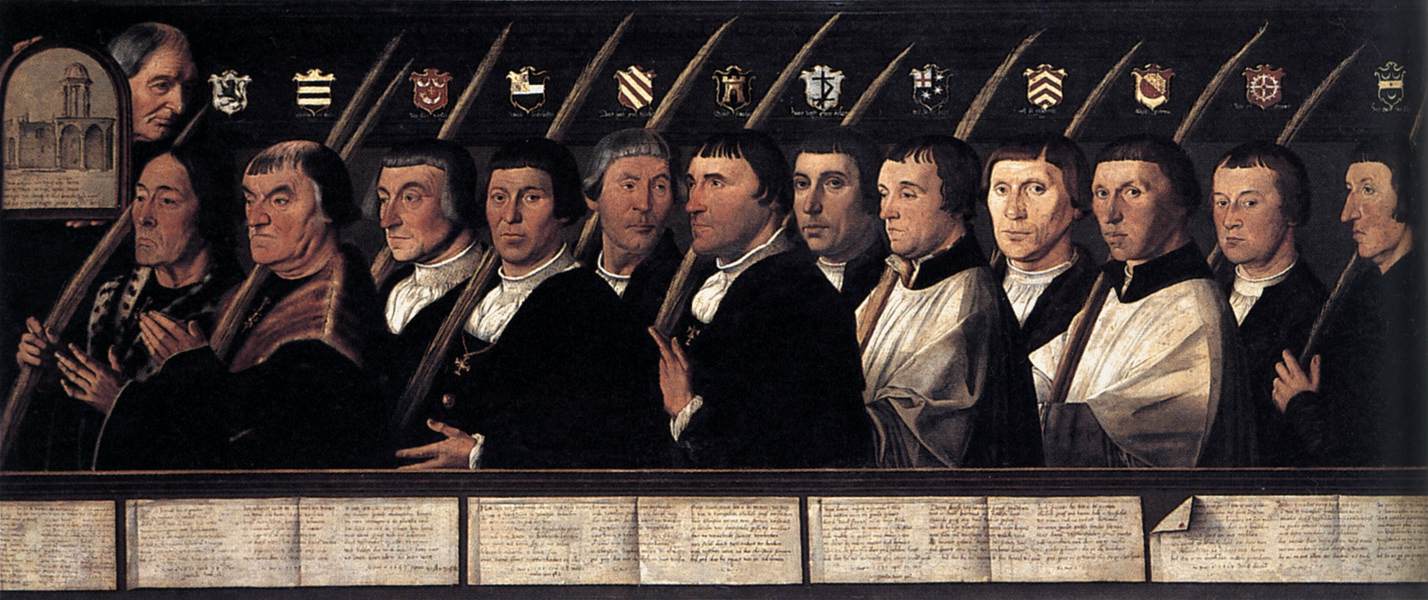 12 membres de la confrérie des pèlerins de Jérusalem de Haarlem