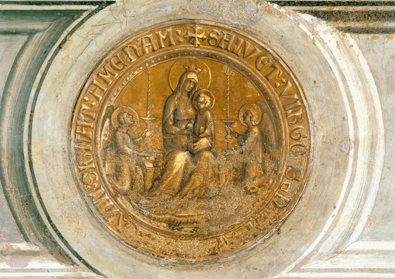 Maestà (détail des médaillons)