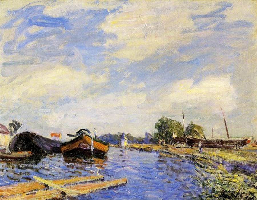 Le canal à Saint-Mammès