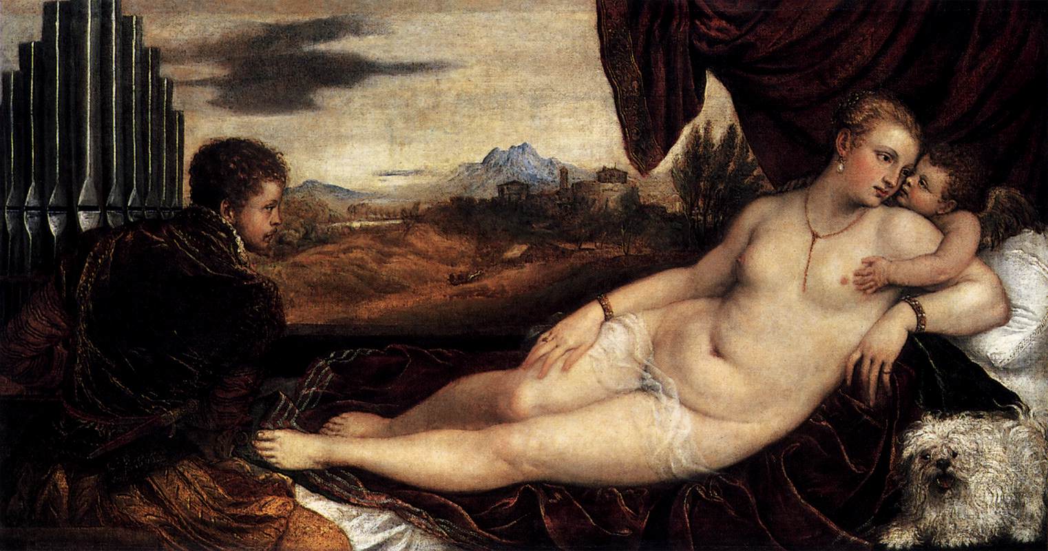 Vénus et l'Amour avec un organiste