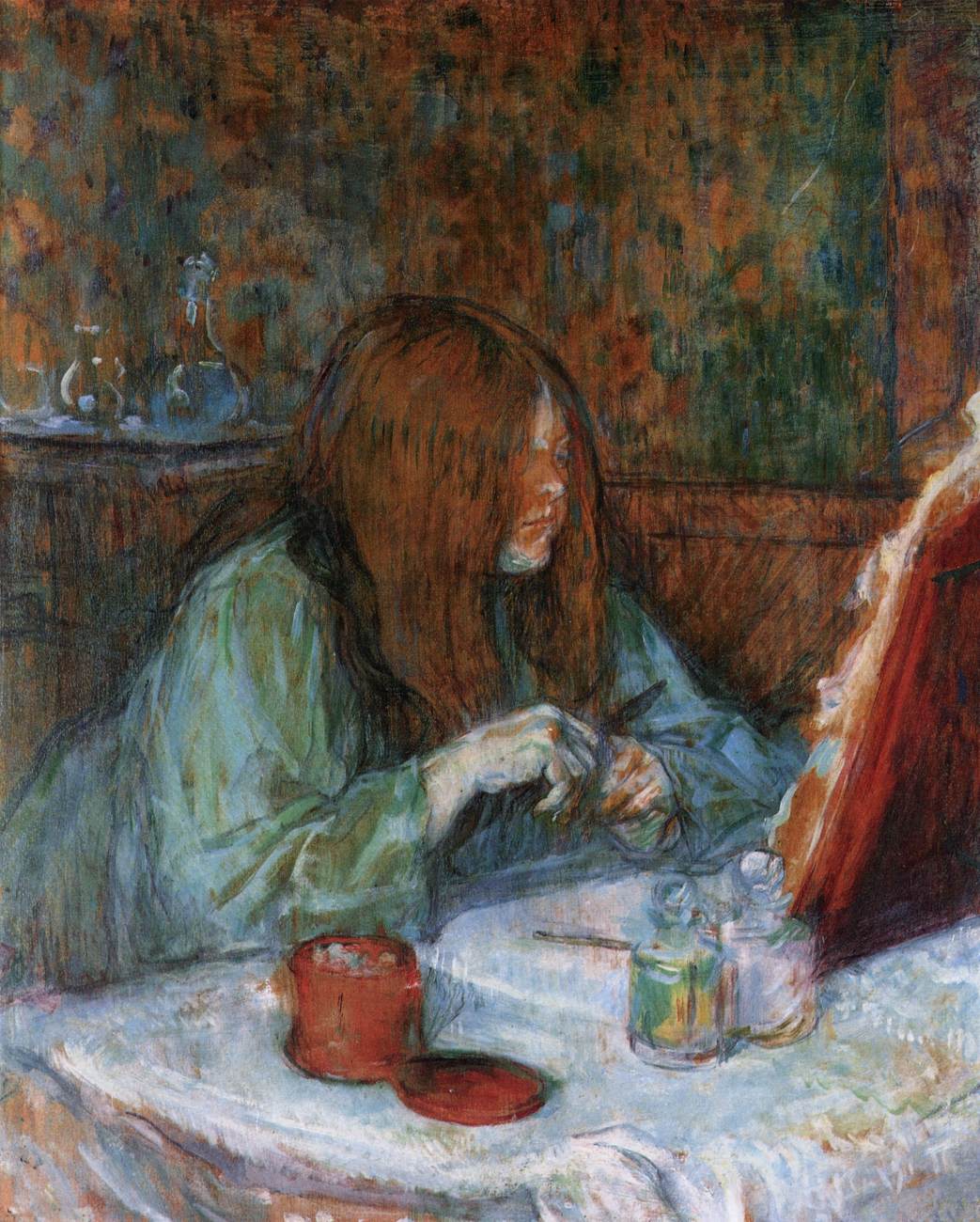 Madame Poupoule à sa toilette