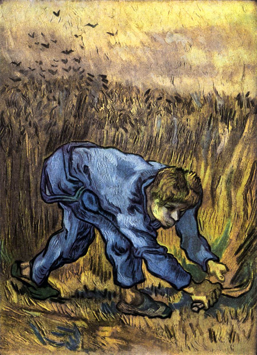 Faucheur à la faucille (d'après Millet)