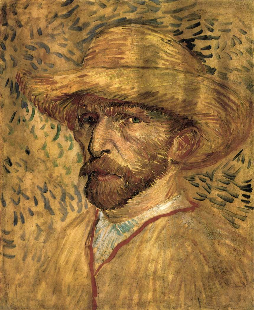 Autoportrait au chapeau de paille