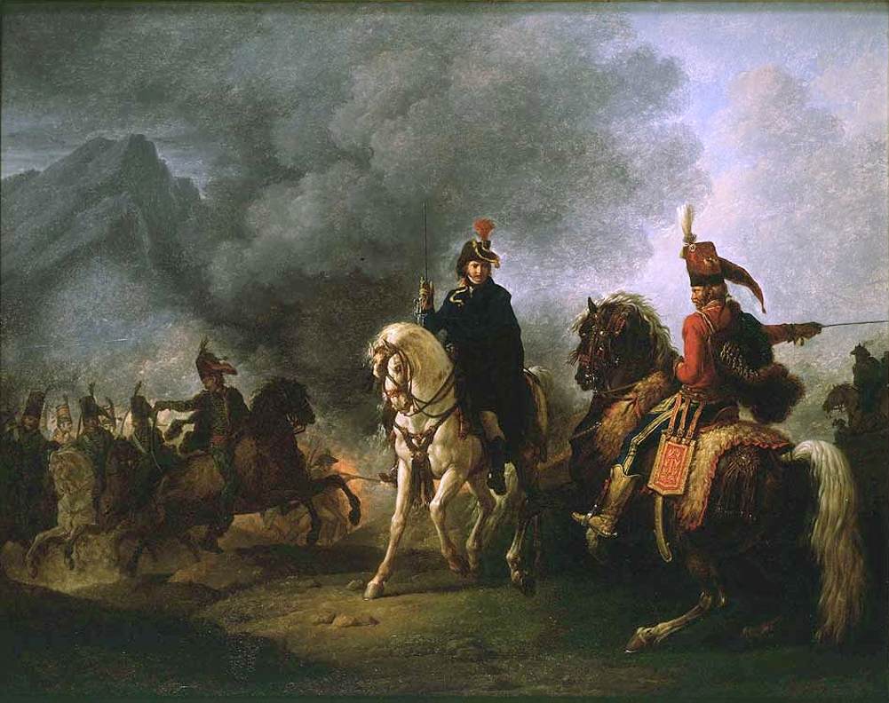Un général avec son aide-de-camp