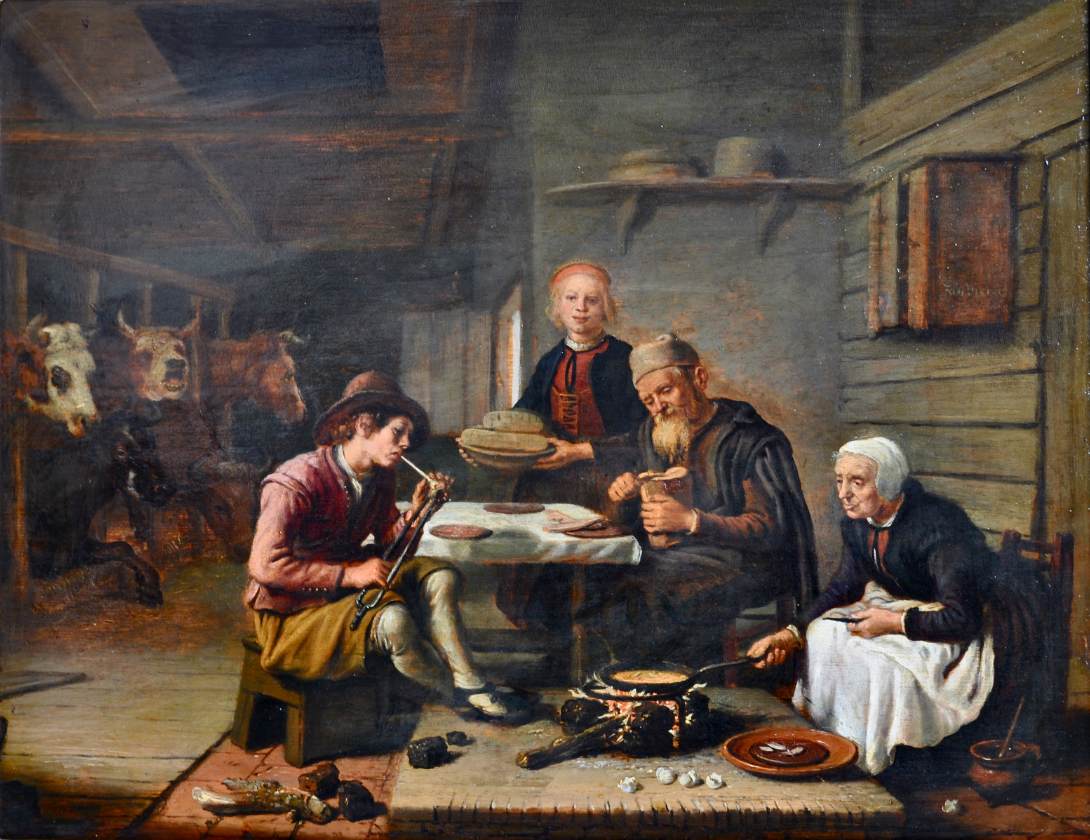 Repas de paysans aux écuries