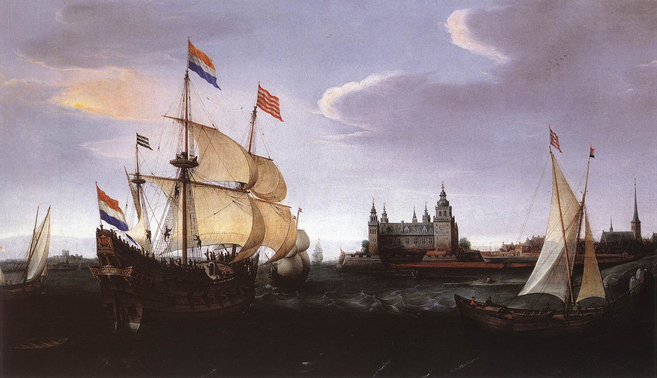 Arrivée d'un trois-mâts hollandais au château de Kronberg
