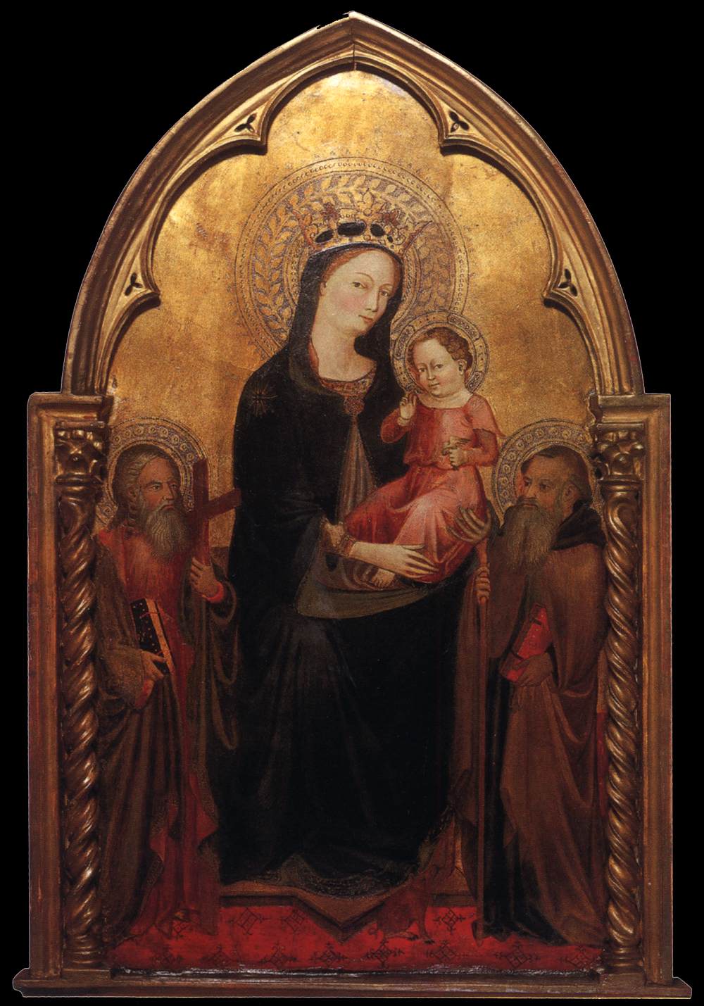 Vierge en majesté avec des saints