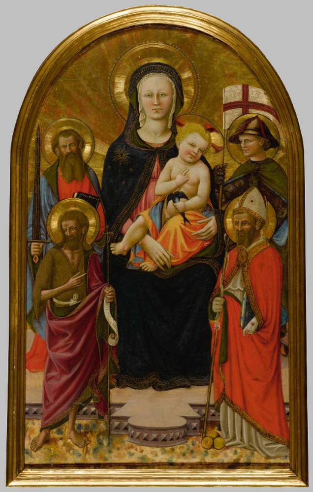Vierge à l'Enfant en majesté entourée de saints
