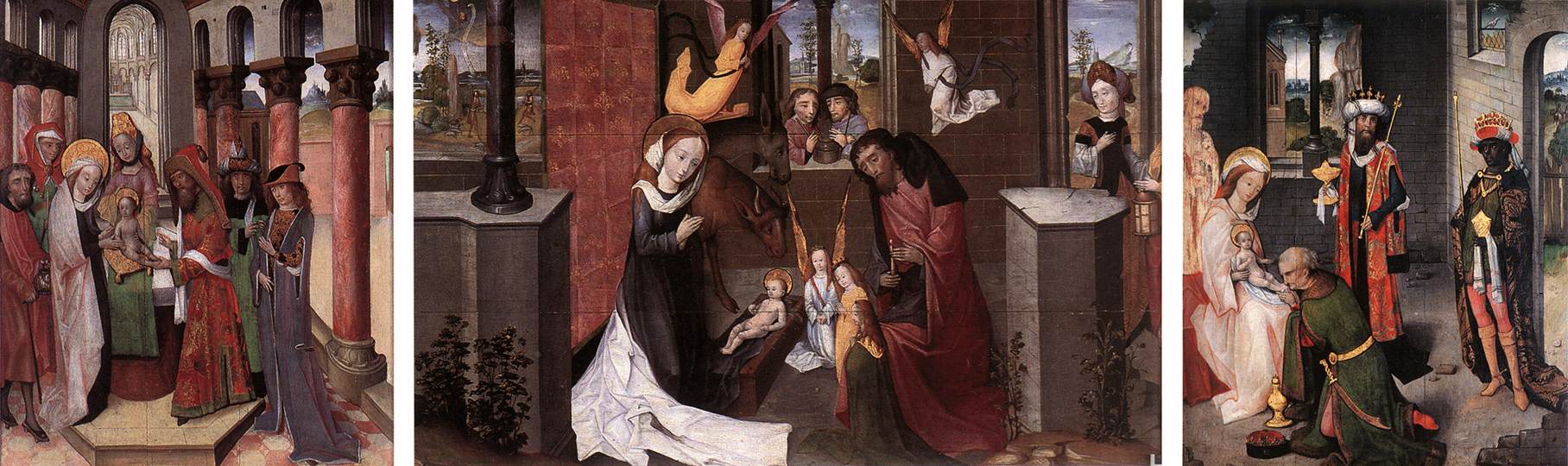 Triptyque avec des scènes de la vie du Christ