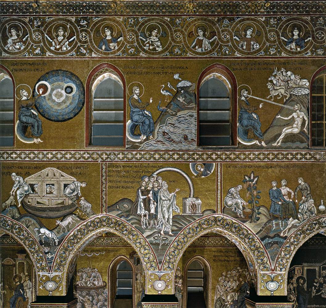 Mur sud de l'allée centrale de la nef (détail)
