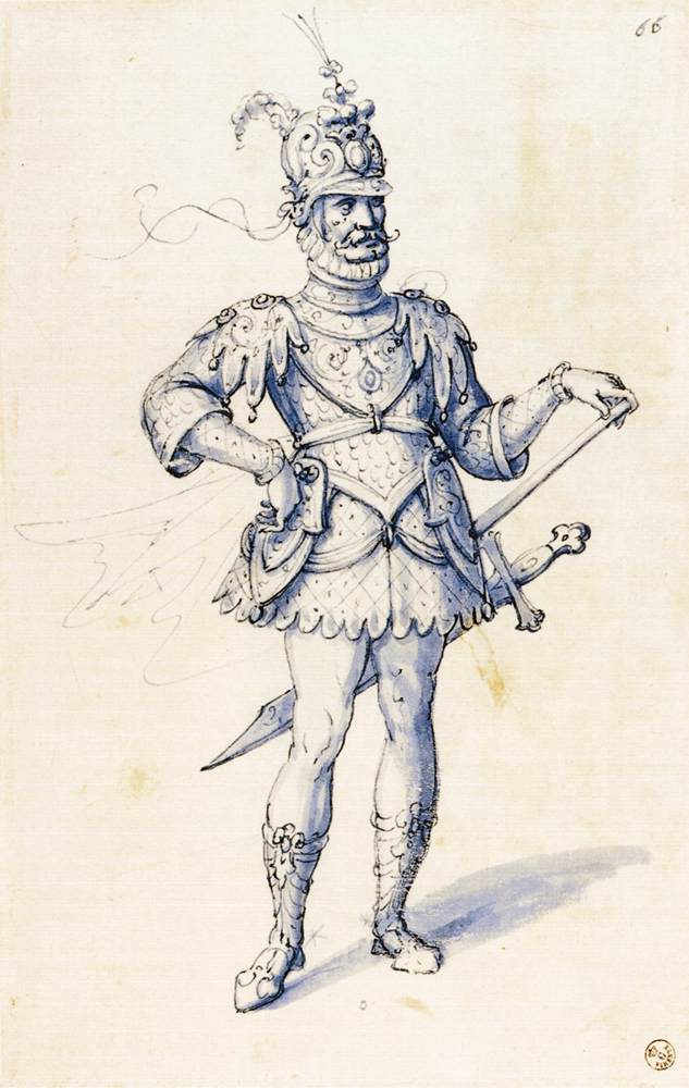 Dessin de costume pour un chevalier