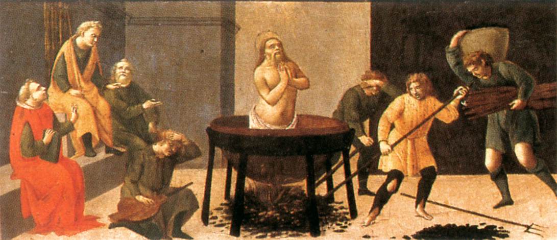 Predella : Martyre de saint Jean