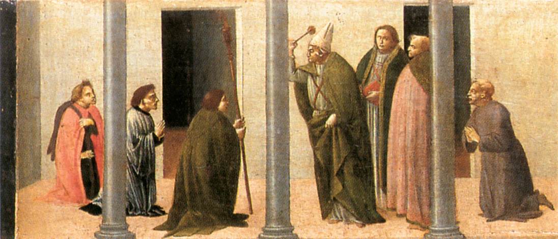 Predella : Consécration de l'église des Innocents