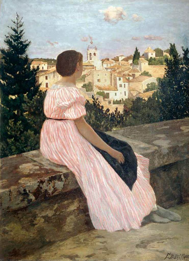 Jeune fille en robe rose