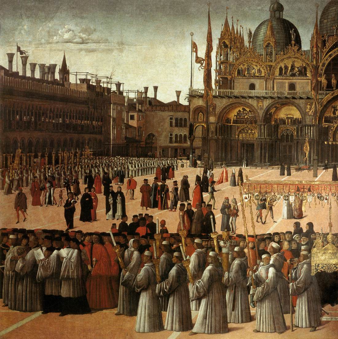 Procession sur la Piazza San Marco (détail)