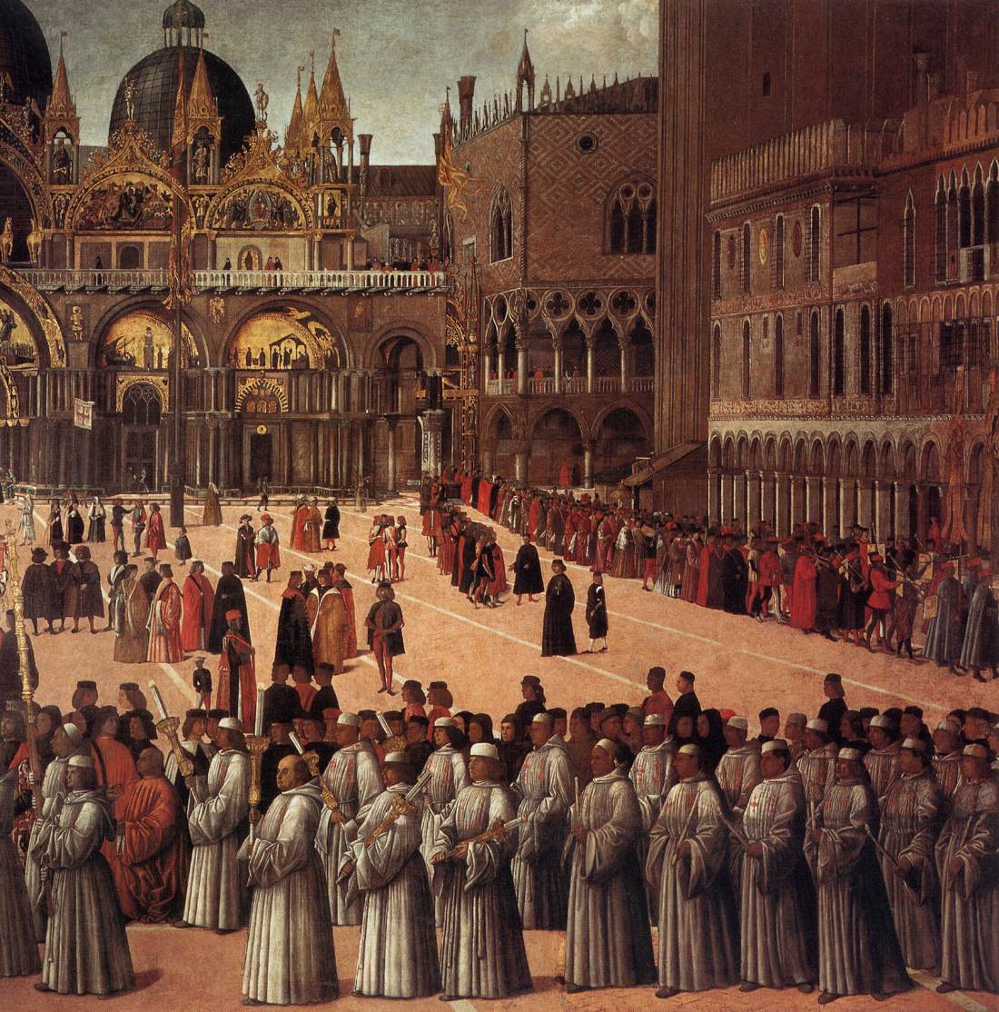 Procession sur la Piazza San Marco (détail)