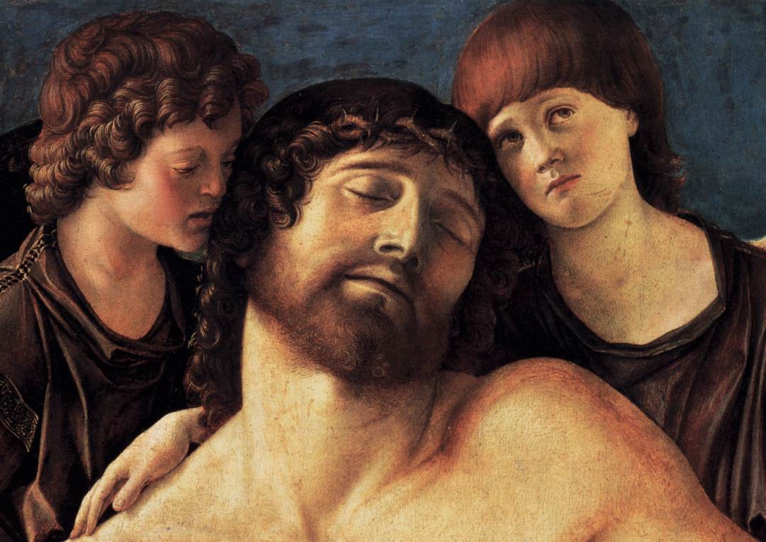 Le Christ mort soutenu par deux anges (détail)