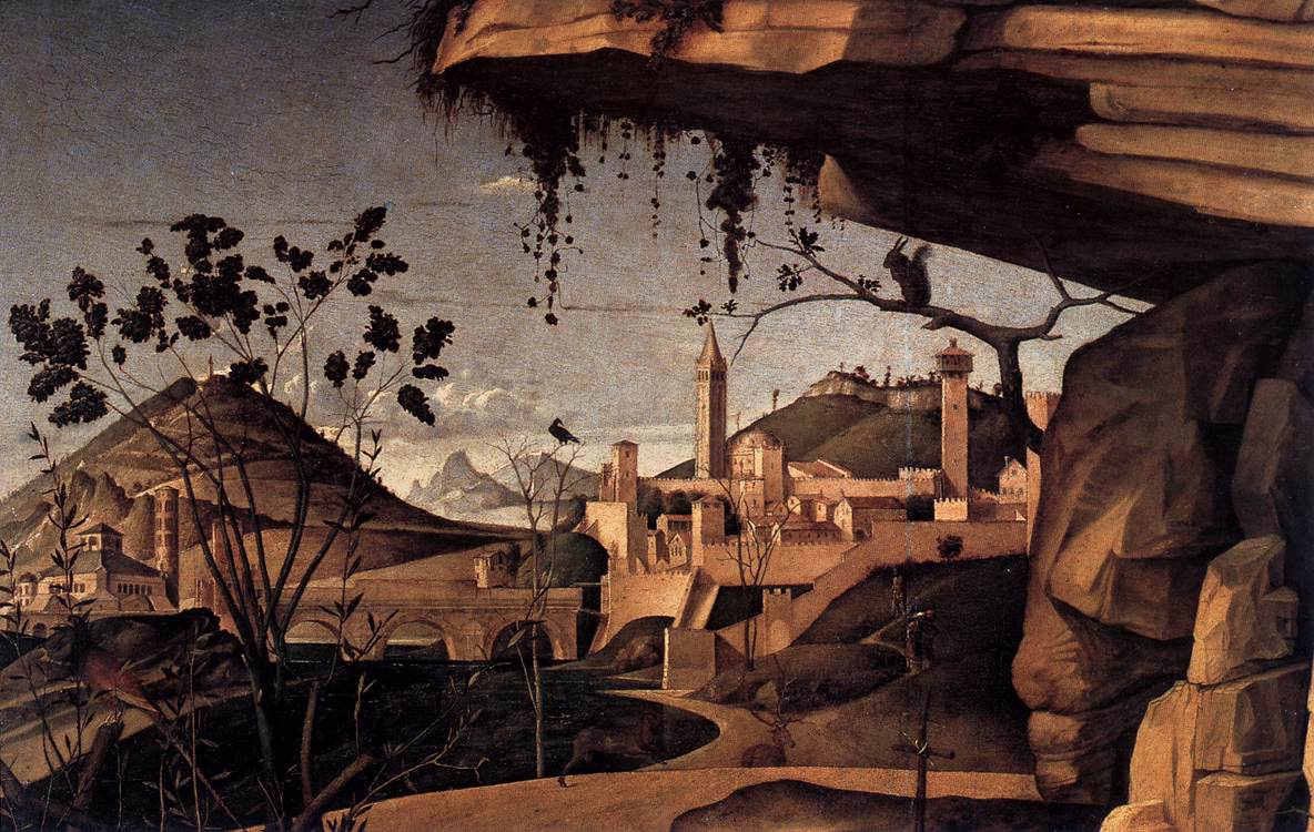 Saint Jérôme lisant à la campagne (détail)