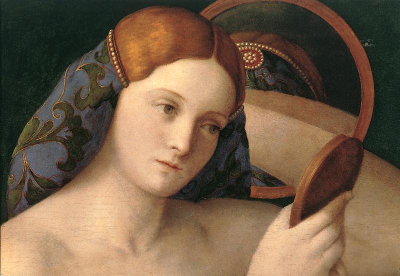 Jeune femme nue devant le miroir (détail)