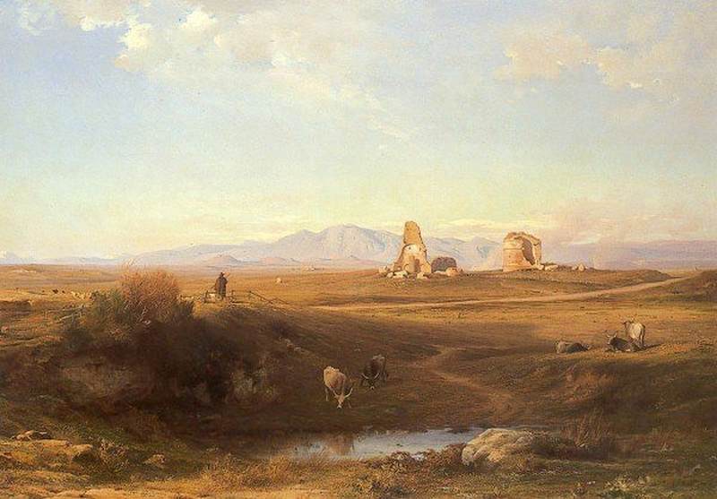 La campagne à Lungezza près de Rome