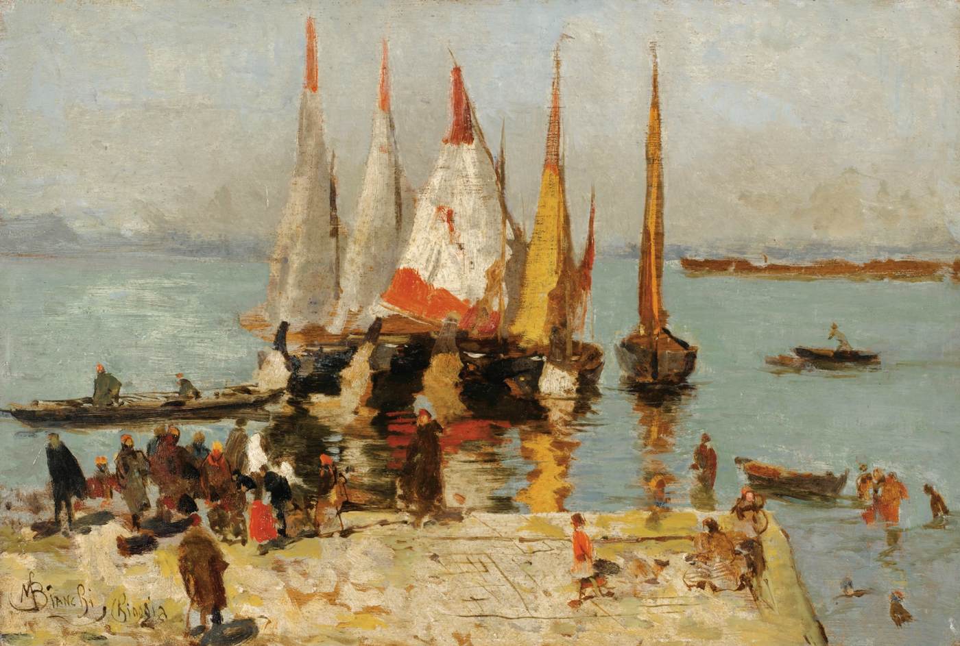 Bateaux sur la lagune de Venise