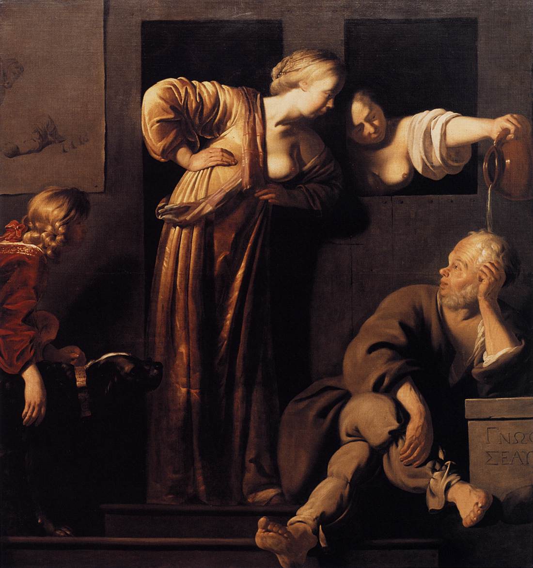 Xanthippe aspergeant Socrate