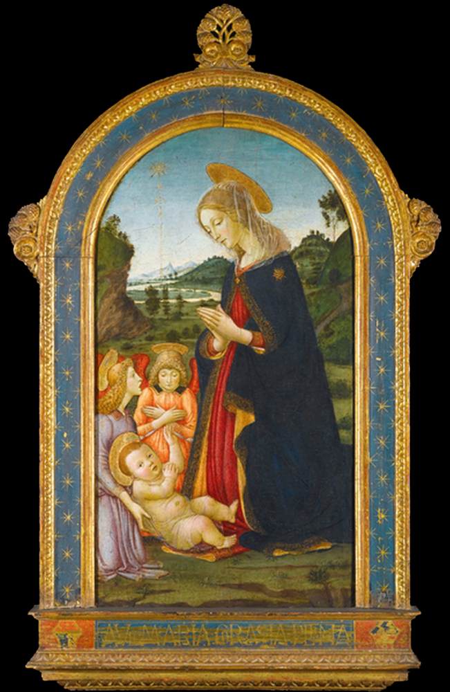 Madone et deux anges adorant l'Enfant-Christ