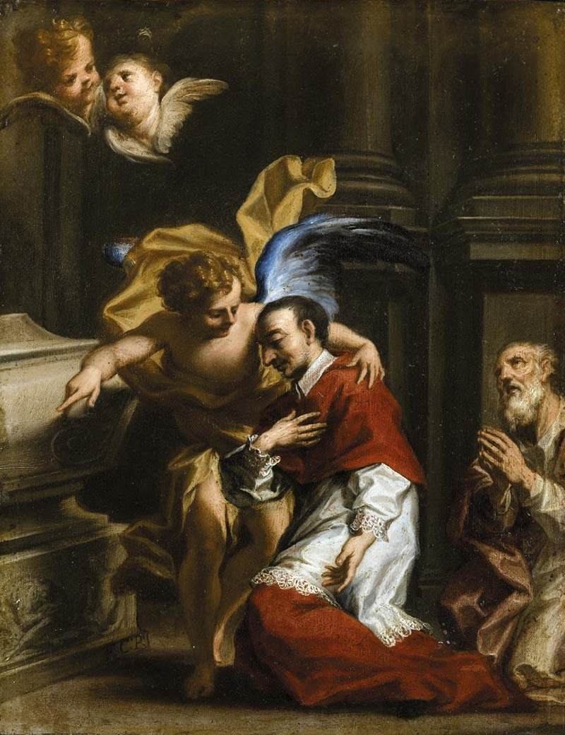 Saint Charles Borromée soigné par un ange