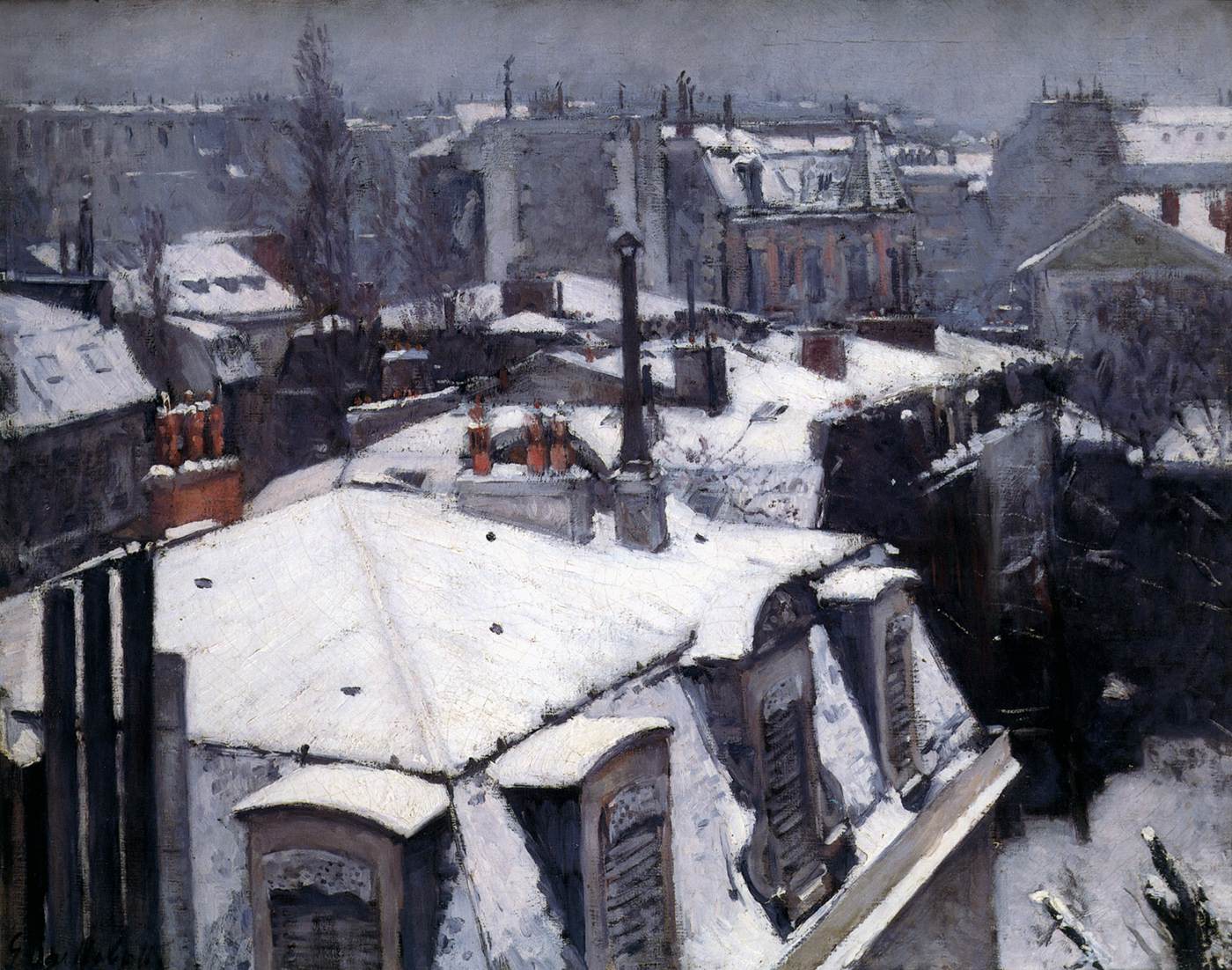 Toits enneigés à Paris