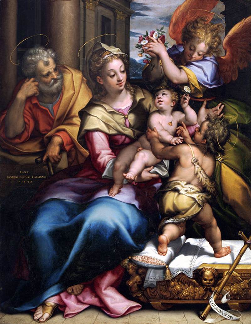La Sainte Famille avec l'Enfant saint Jean-Baptiste et un ange