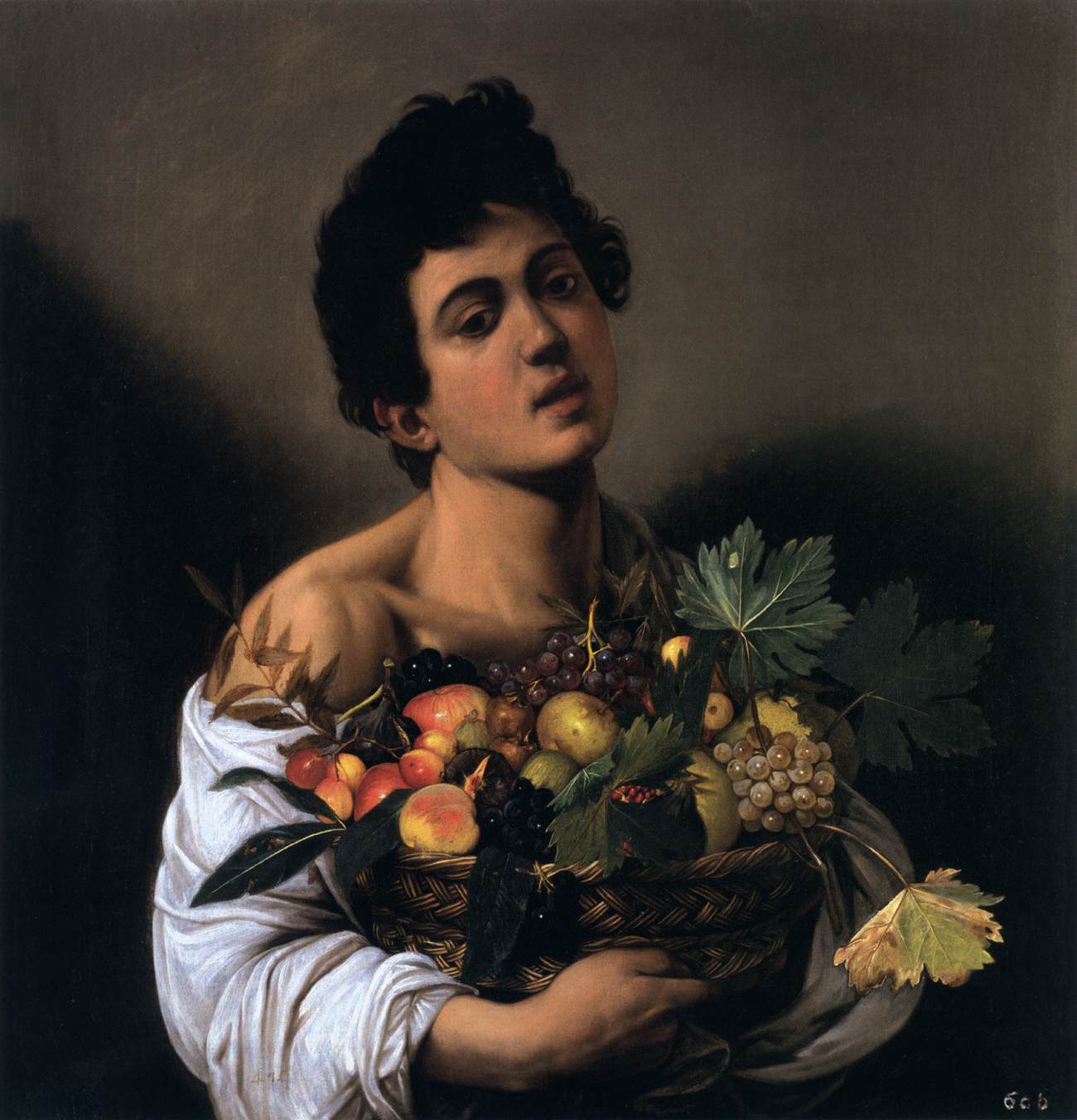 Garçon au panier de fruits