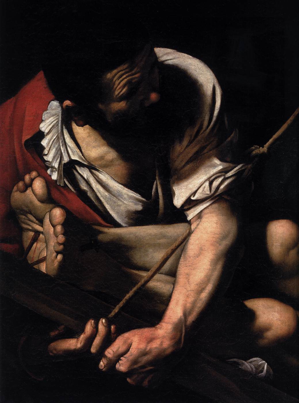 La Crucifixion de saint Pierre (détail)