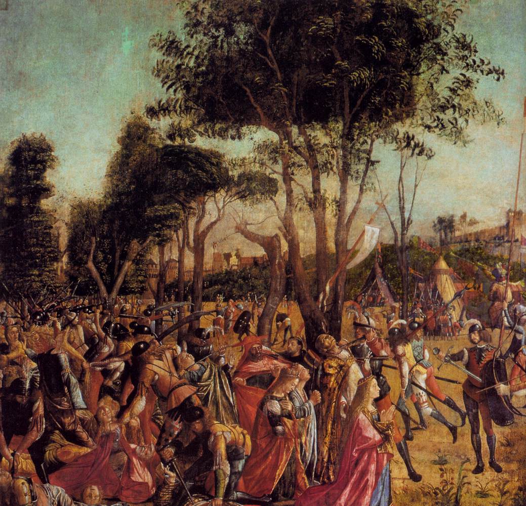 Le martyre des pèlerins et les funérailles de Sainte Ursule (détail)