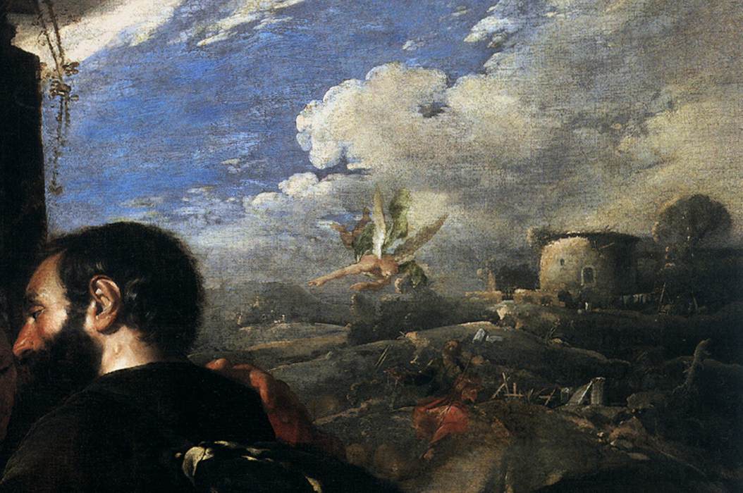 La rencontre d'Anne et de Joachim à la Porte d'Or de Jérusalem (détail)