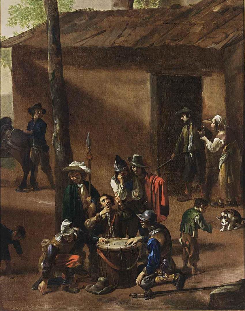Soldats jouant aux dés
