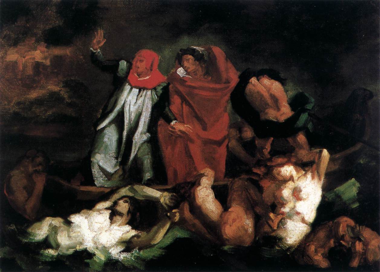 La Barque de Dante d'après Delacroix