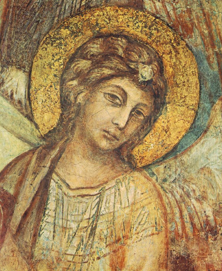 Vierge en majesté avec l'Enfant, saint François et quatre anges (détail)