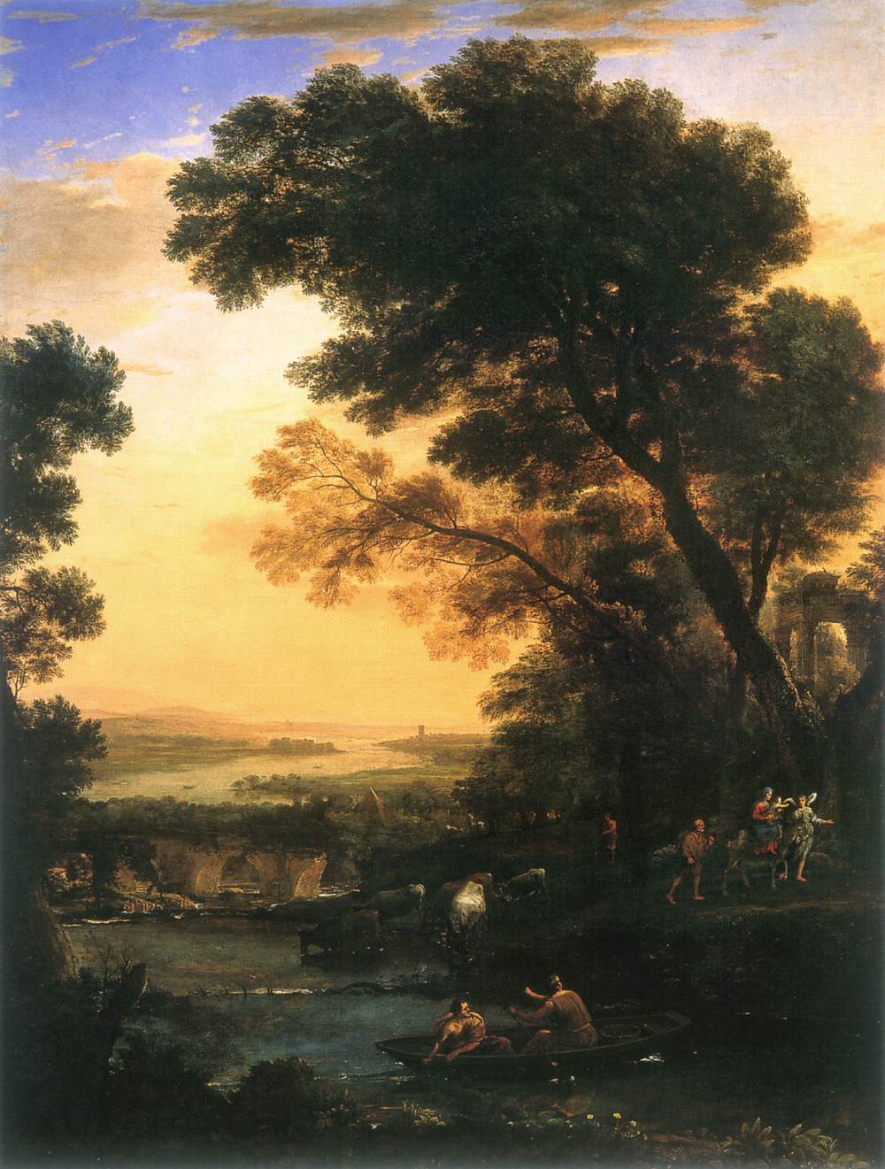 Paysage idéal avec la fuite en Égypte