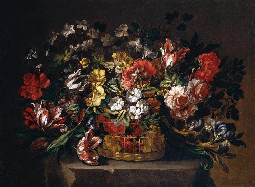 Fleurs dans un panier