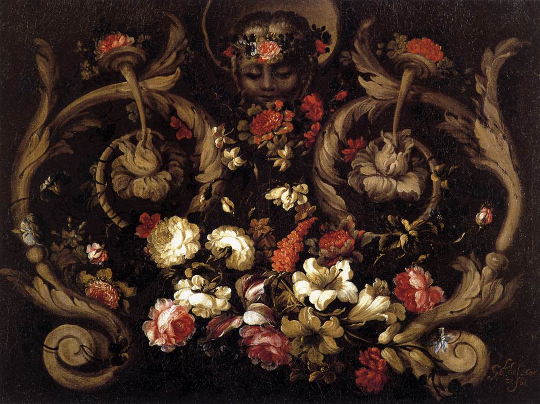 Grotesques avec fleurs