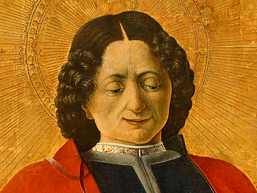 Polyptyque Griffoni : saint Florian (détail)