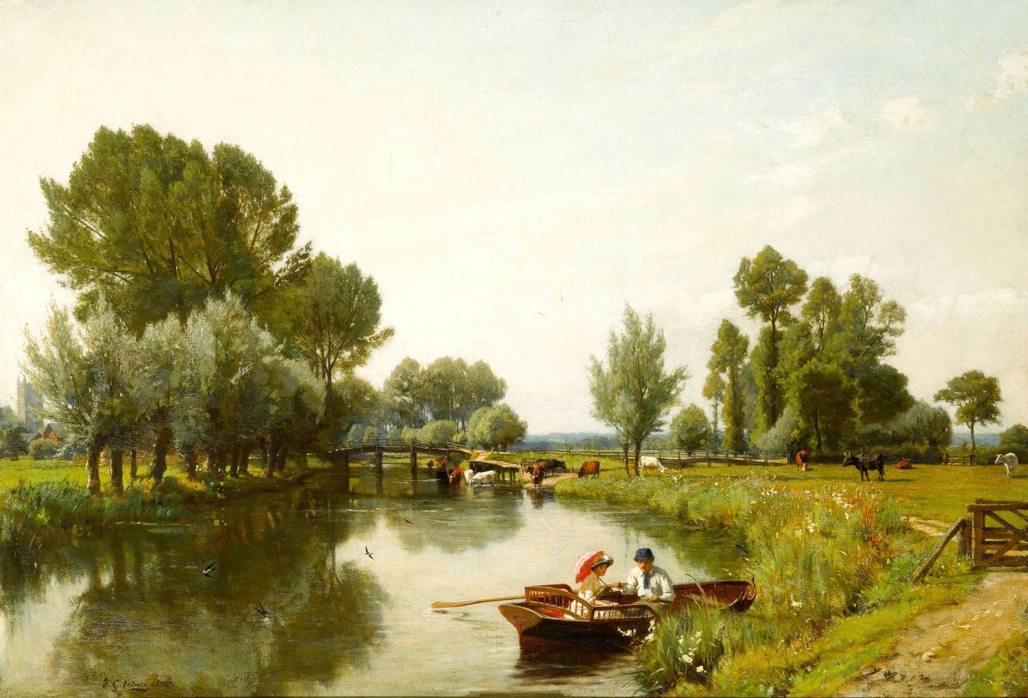 Promenade en barque sur le Stour à Dedham