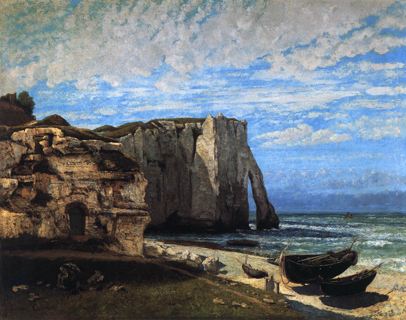 La falaise d'Étretat après la tempête